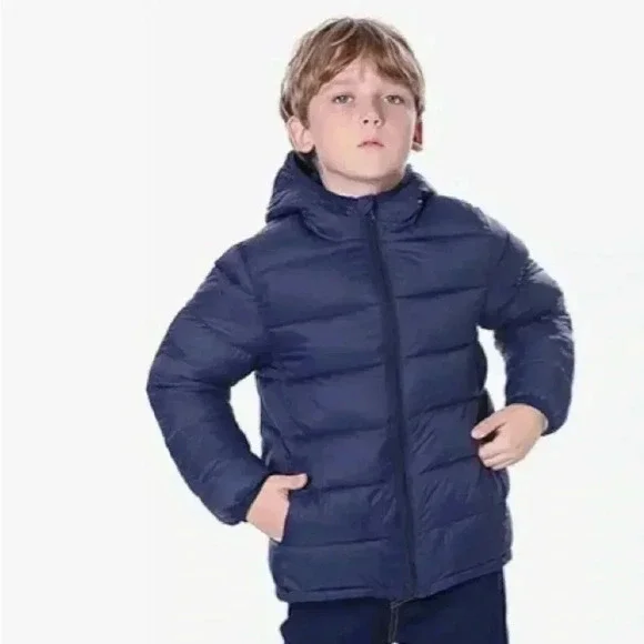 New Cecorc Boy’s Puffer Jacket Coat Dark Blue Size 10-12 NWT - Picture 4 of 10